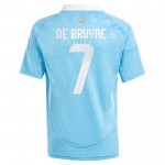 Günstige Fußballtrikots Belgien De Bruyne 7 Kinder Auswärtstrikot EURO 2024 Kurzarm